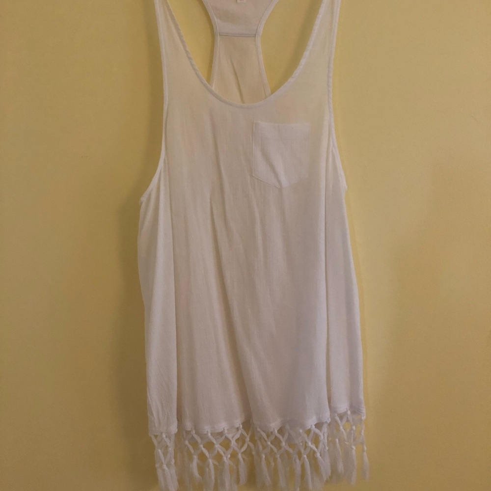 White oversized beach cover up